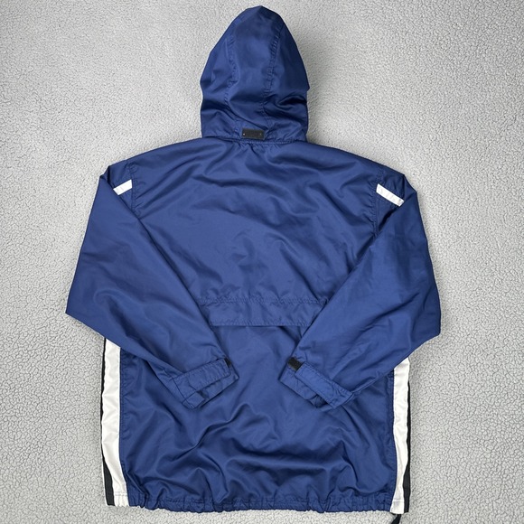 Vintage 90s Nike Windbreaker Jacket Men XL Blue 1/2 Zip Anorak Mesh Lined - Picture 12 of 16